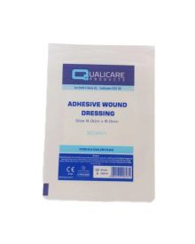Waterproof Adhesive Wound Dressing Sterile 8x6cm – Box of 100 | Qualicare