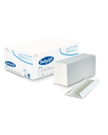 BulkySoft White 2-Ply C-Fold Hand Towels 21x31cm | Premium Cellulose Paper Towels
