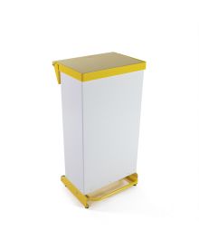 65L Yellow Fire Retardant Pedal Bin – Antibacterial, Soft-Close, Hands-Free Waste Bin