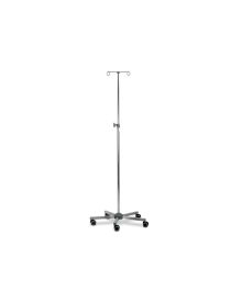 Mobile Infusion Stand 2 Hook Adjustable Stainless Steel with Castors