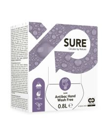 SURE Antibac Hand Wash Free 6x0.8L – Biodegradable, Dye & Fragrance Free, Food Safe