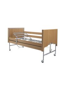 Casa Elite Extended Low Electric Profiling Bed – Beech with Side Rails & Finger Kit