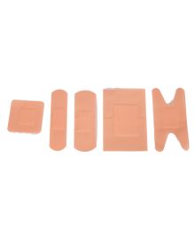 Qualicare Washproof Assorted Plasters – 100 Plasters, 5 Sizes, Latex-Free, Low-Allergy Adhesive