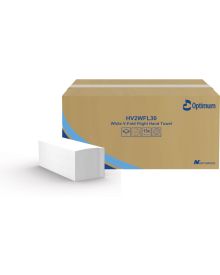 Flushable 2-Ply V-Fold Hand Towels – White 24x21cm | Hygienic & Absorbent