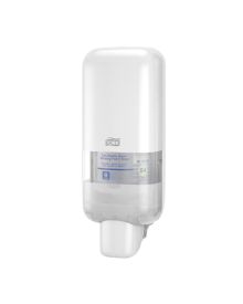 Tork S4 Soap and Sanitiser Dispenser White with Clear Window