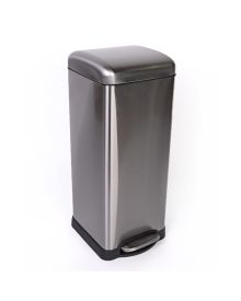 30L Stainless Steel Pedal Bin with Soft-Close Lid & Removable Liner – Hands-Free