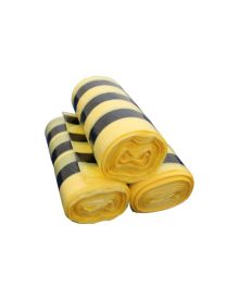Yellow Landfill Waste Bags 20L with Black Stripe – Puncture-Resistant, Eco-Friendly (Pack of 50 Bags)