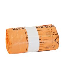 Clinical Waste Sack Orange Medium Duty 12kg On A Roll 90lt - ROLL 25