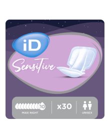 iD Sensitive Form Shaped Pad Maxi Night Absorbency: 3289ml