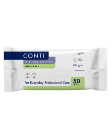 x50 Conti Maceratable Dry Wipes -Flushable  24x22cm