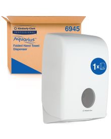 Aquarius Folded Hand Towel Dispenser White for Interleaved Towels