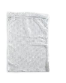 Mesh Laundry Bag Zipped with ID Tag White 46x64cm