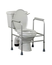 Toilet Frame Free Standing Adjustable Height White