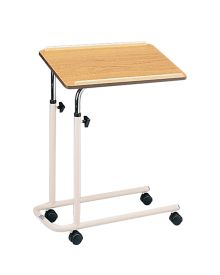 Overbed Table Adjustable With Split Legs And Castors