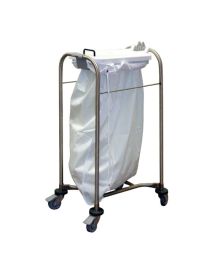 Laundry Cart To Take 1 Bag White Lid 93x38x49cm