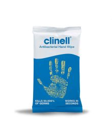 Clinell Antibacterial Hand Wipes Individually Wrapped 20x16cm