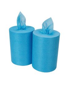 Lightweight Everyday Cleaning Cloth 500 Sheet Roll Blue 25x25cm