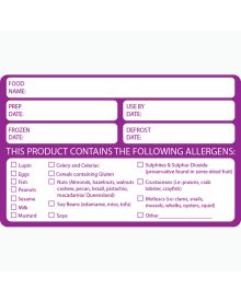 Allergen Alert Prepared Food Label Large 60x95mm