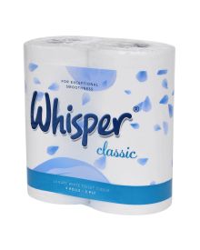 Whisper Classic Toilet Roll White 3 Ply 240 Sheet