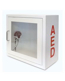 Defibrillator (AED) Universal Alarmed Metal Storage Cabinet with Glass Door