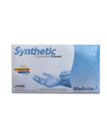 Medirite Synmax Synthetic Powder Free Glove AQL 1.5 Blue Extra Large Box 100
