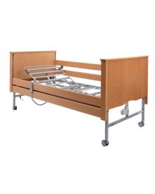 Bradshaw 2 Electric Profiling Bed Standard in Light Oak with Wooden Side Rail Kit