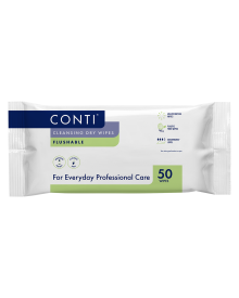 Conti Flushable Cleansing Maceratable Dry Wipe 24x22cm